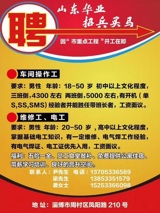 山東華業(yè)招聘信息